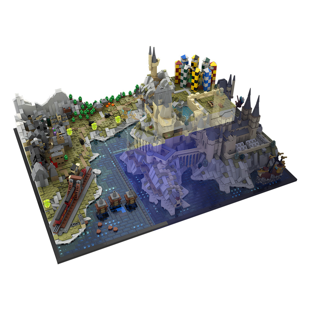Board Game Jumanji - Gorbricks MOC-203377 Kale Alanı ve Köy