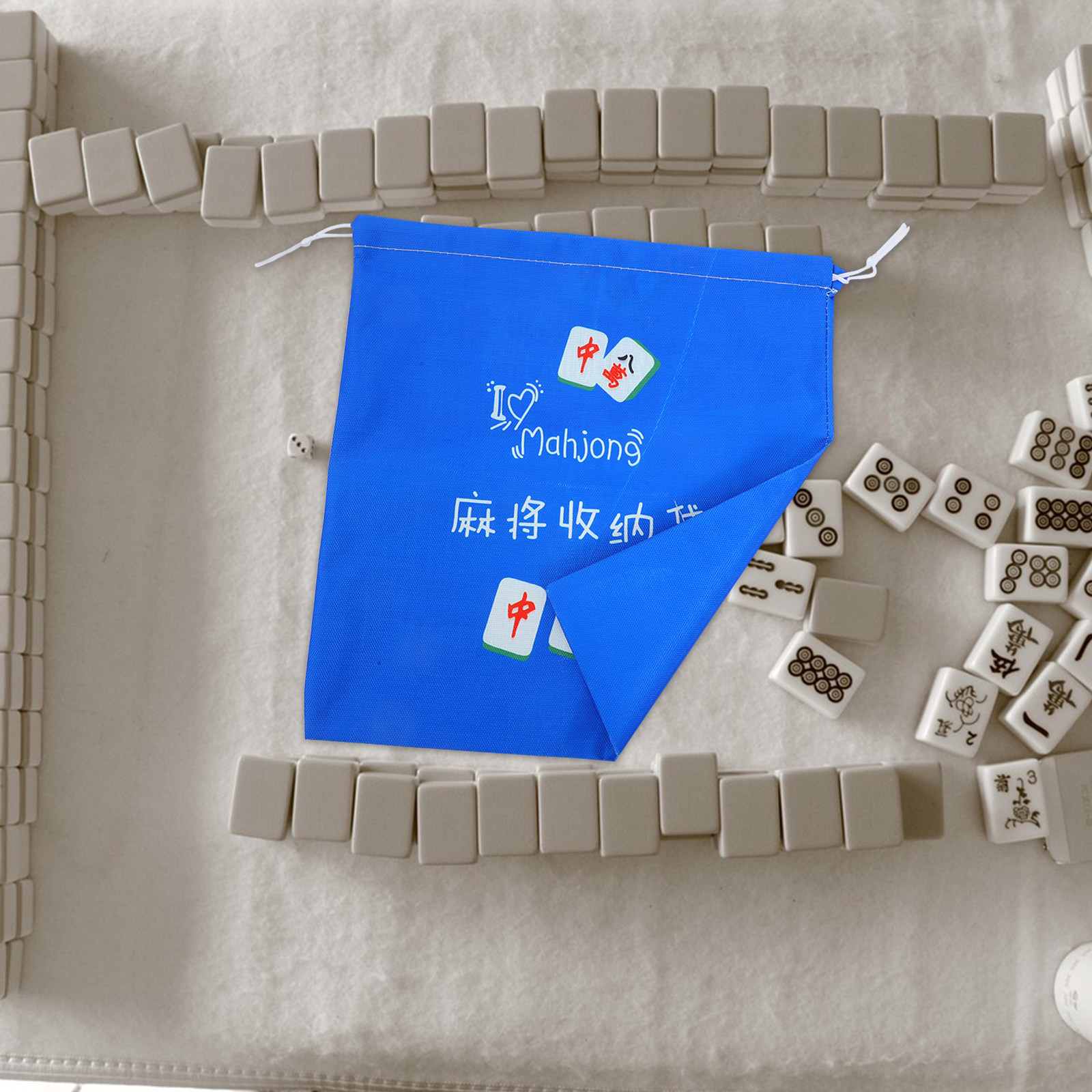 Tile Bag Drawstring - Premium Oxford Kumaş Mahjong Saklama Çantası