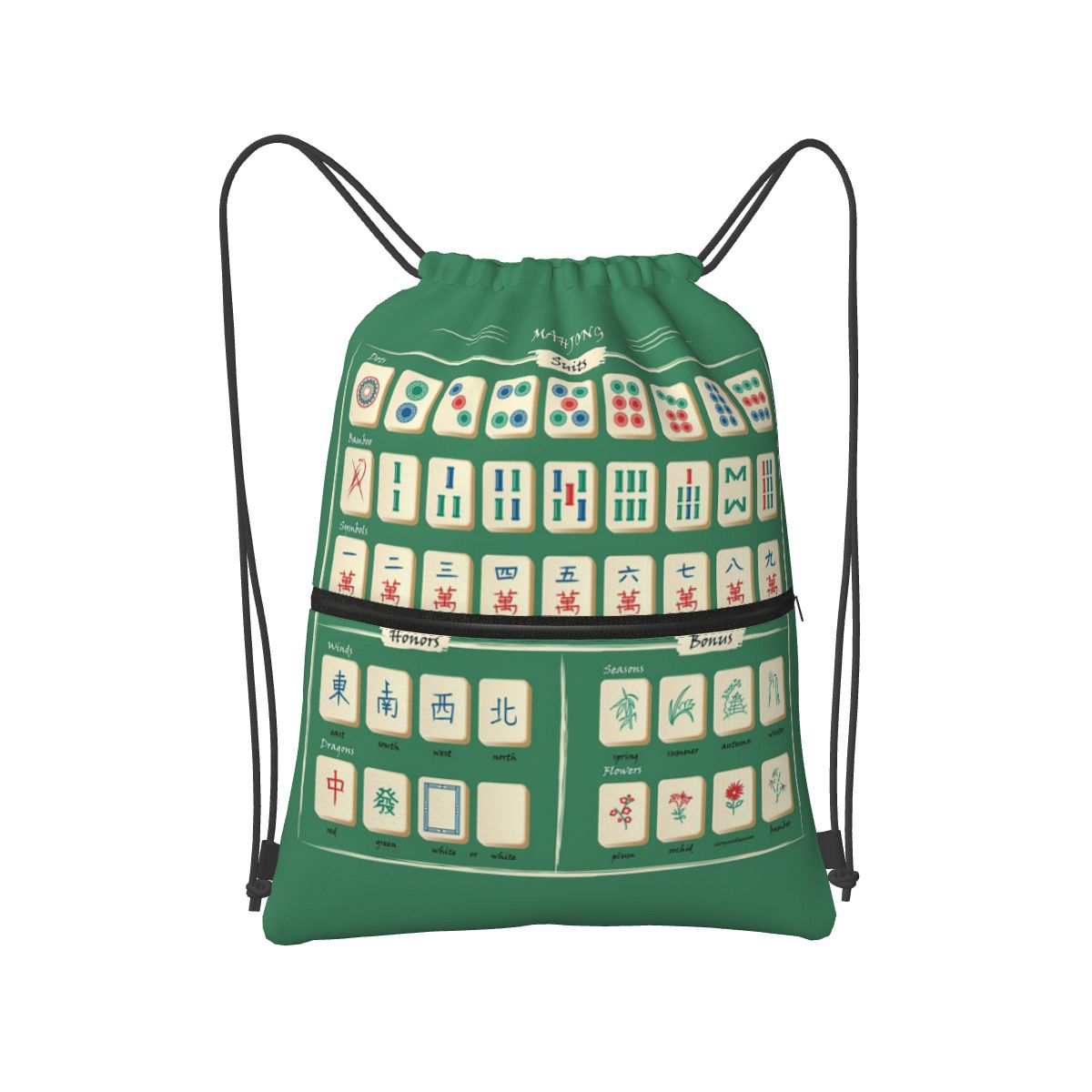 Mahjong Karo Desenli Sırt Çant - Tile Bag Drawstring incelemesi ve fiyatı
